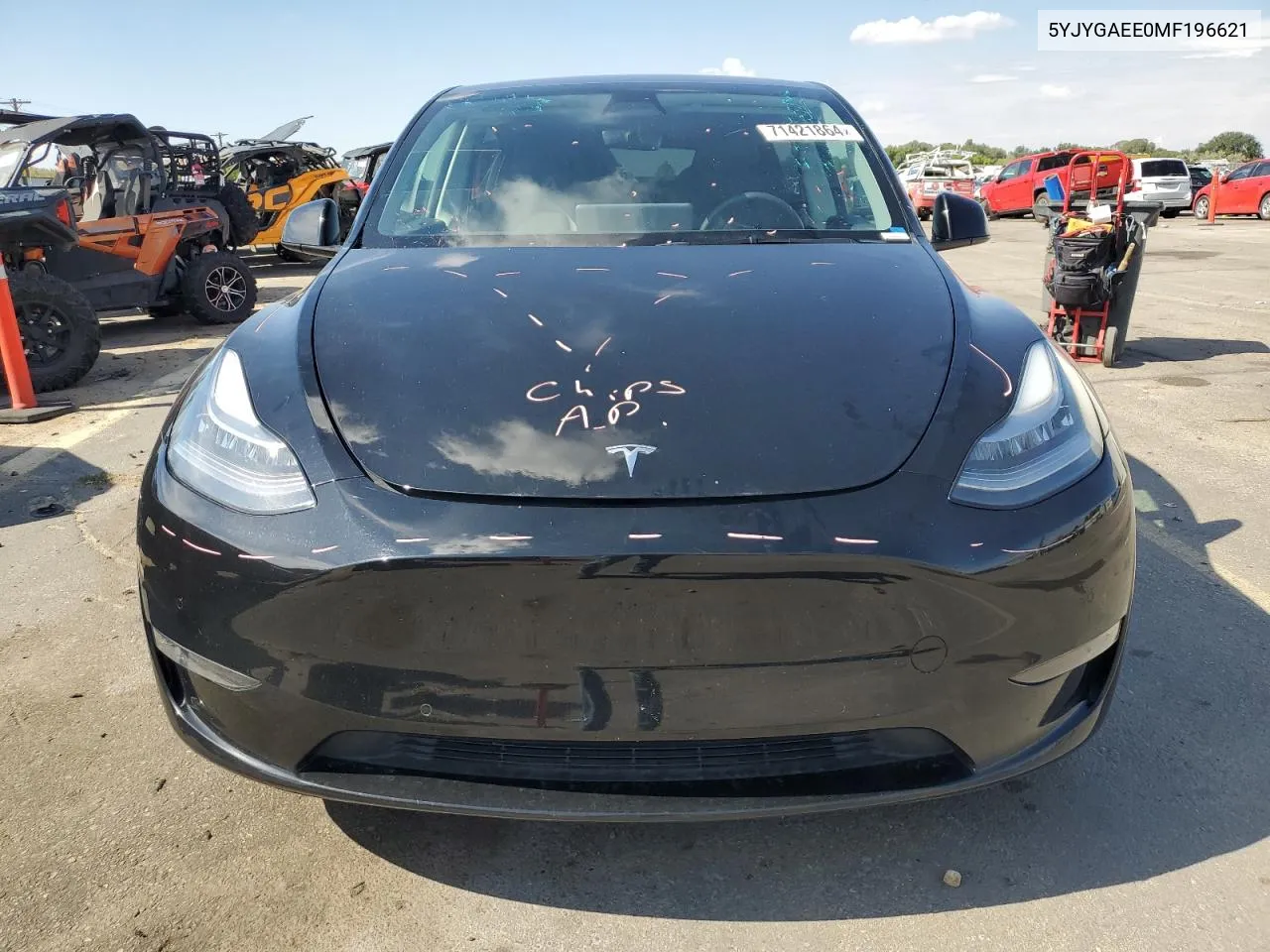 2021 Tesla Model Y VIN: 5YJYGAEE0MF196621 Lot: 71421864