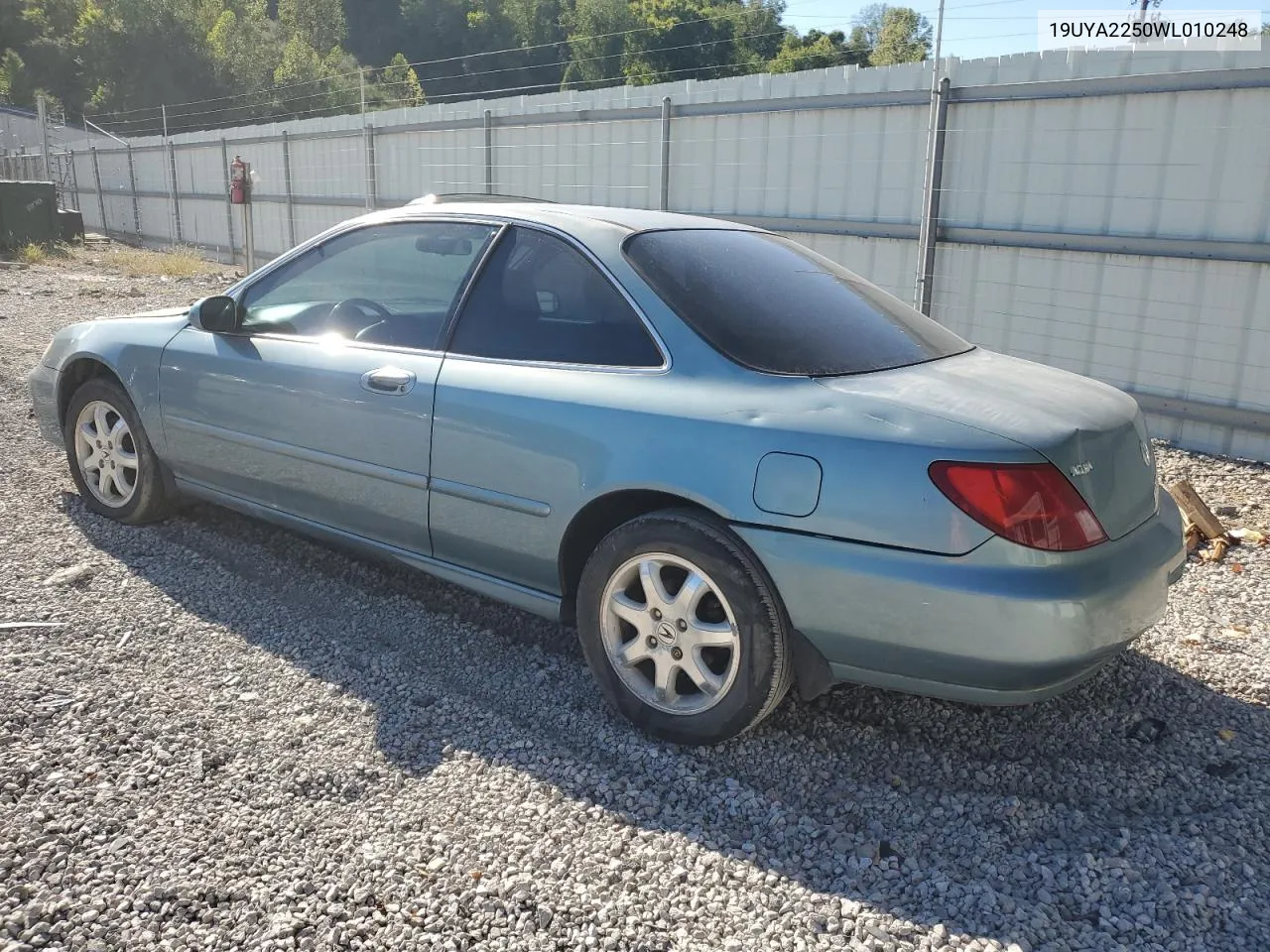 1998 Acura 3.0Cl VIN: 19UYA2250WL010248 Lot: 70440704