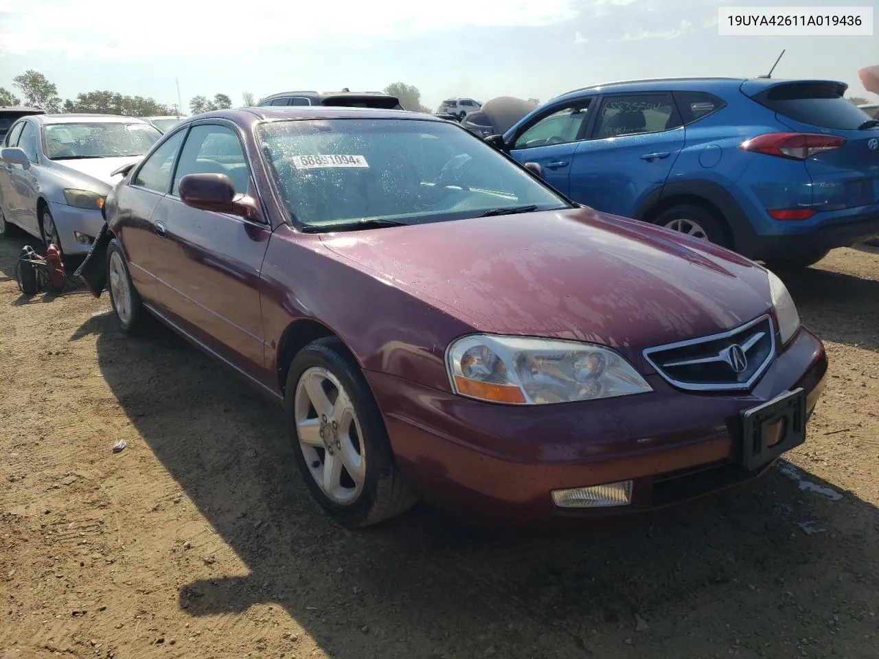 2001 Acura 3.2Cl Type-S VIN: 19UYA42611A019436 Lot: 68891094