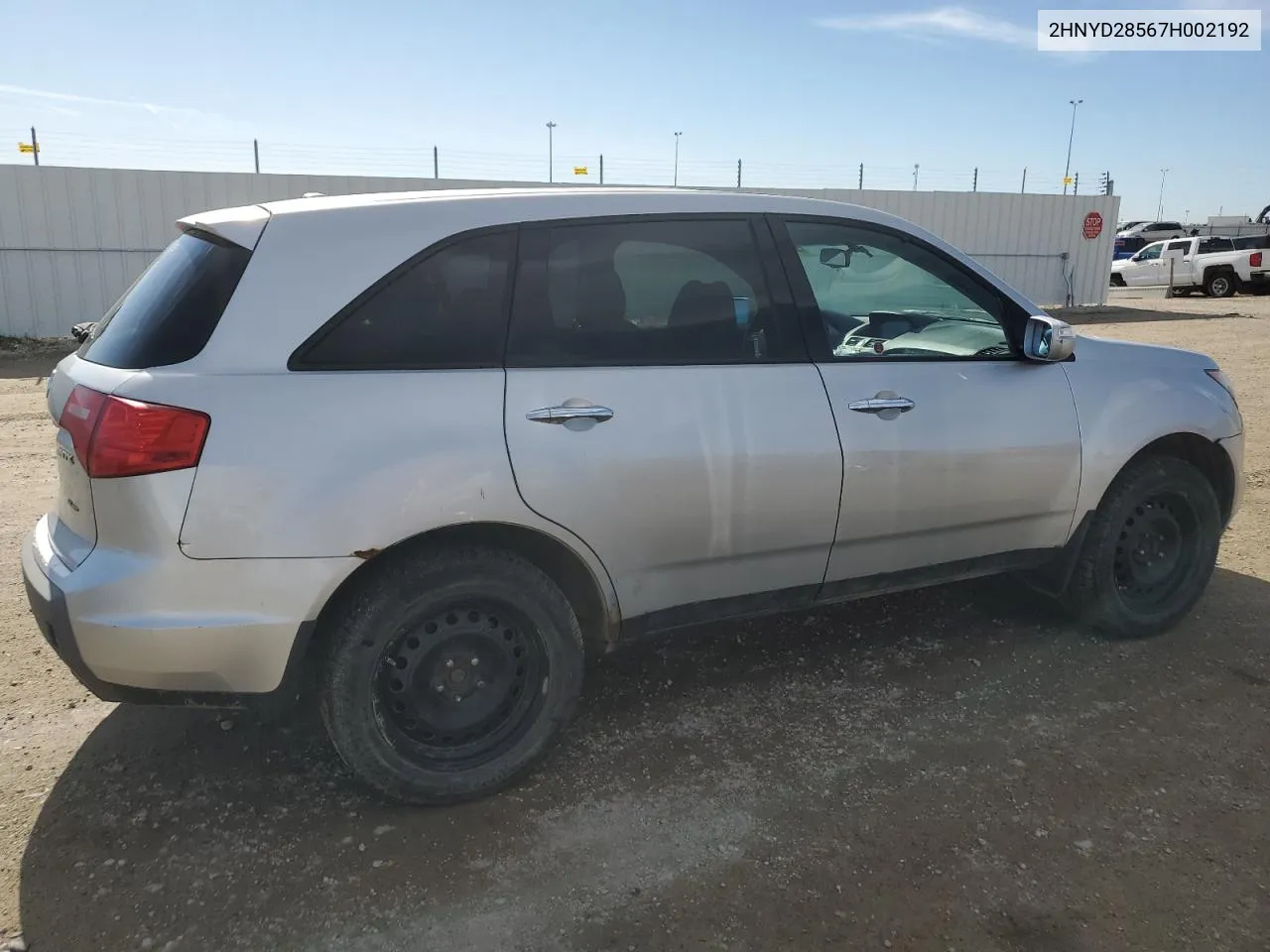 2007 Acura Mdx Sport VIN: 2HNYD28567H002192 Lot: 54431294