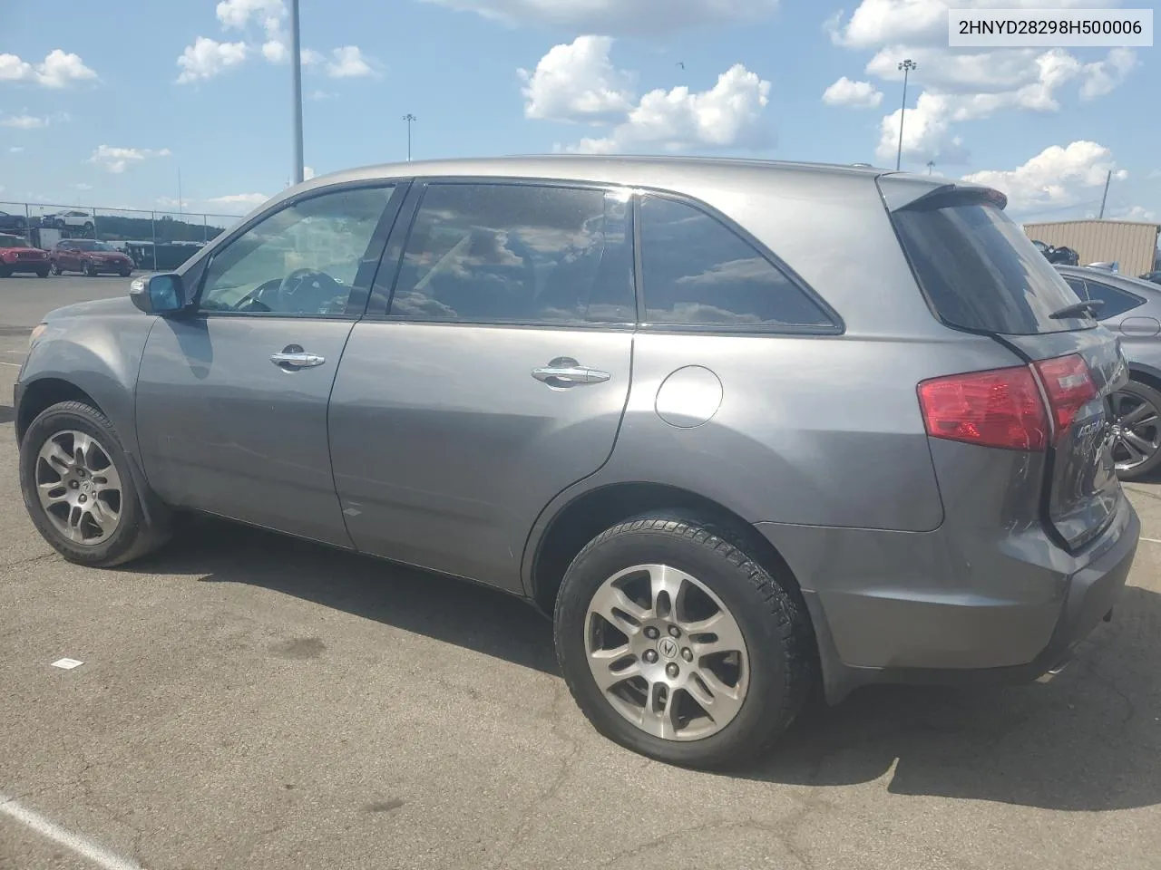 2008 Acura Mdx VIN: 2HNYD28298H500006 Lot: 67136404