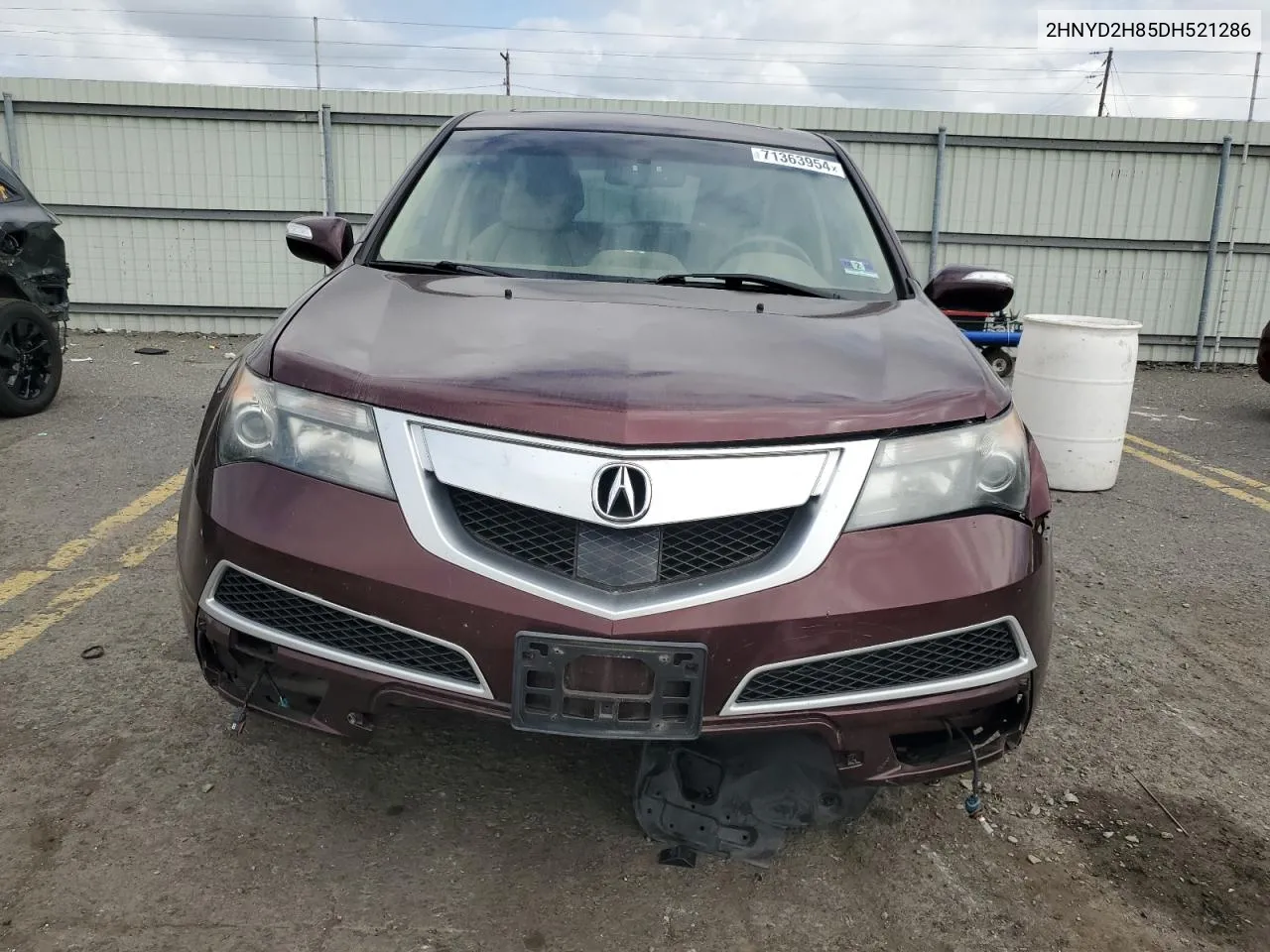 2013 Acura Mdx Advance VIN: 2HNYD2H85DH521286 Lot: 71363954