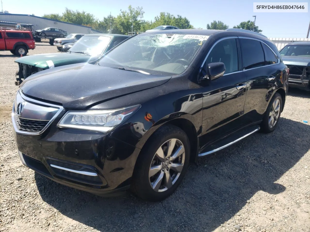 2014 Acura Mdx Advance VIN: 5FRYD4H86EB047646 Lot: 53436754