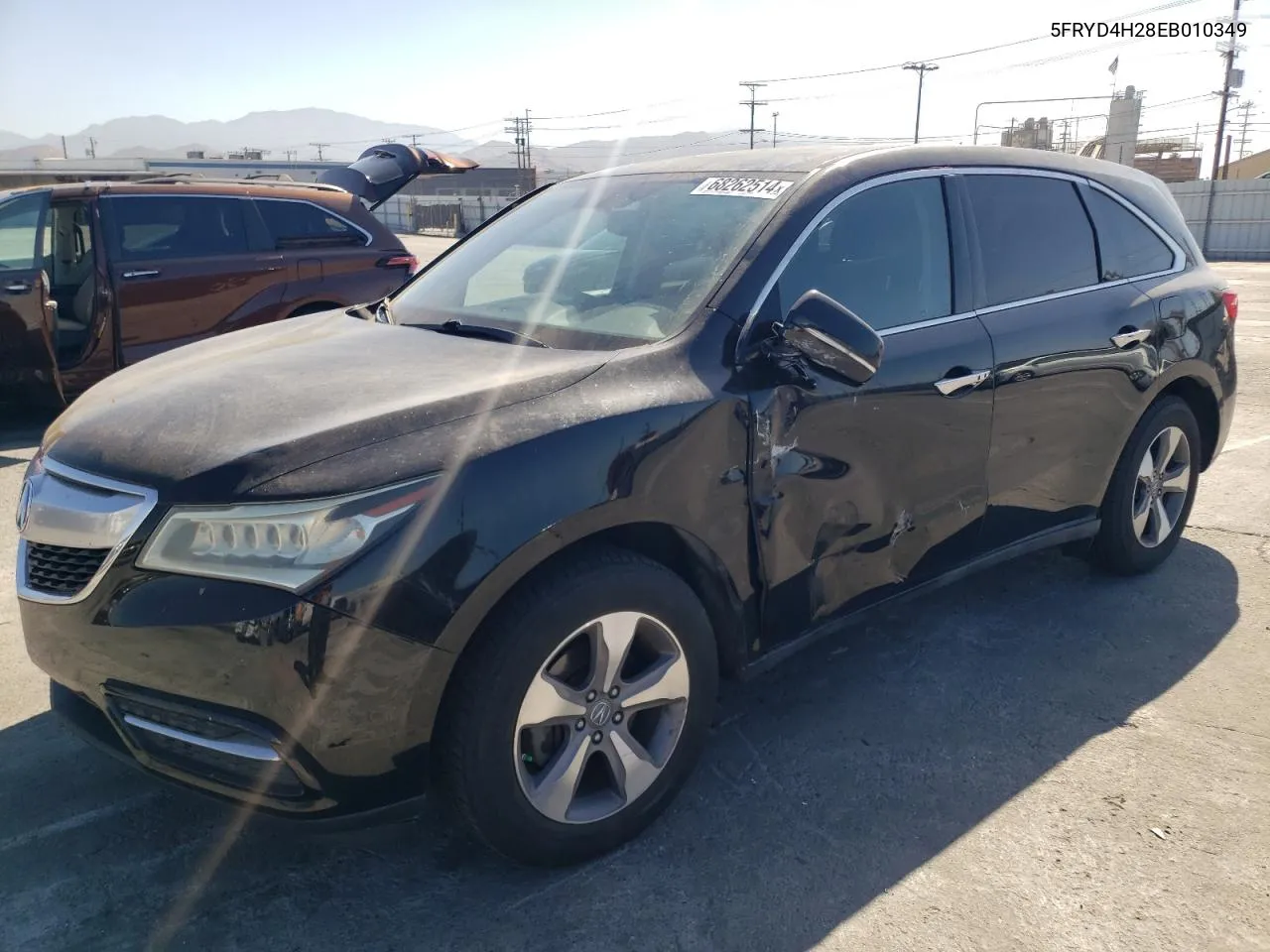 2014 Acura Mdx VIN: 5FRYD4H28EB010349 Lot: 68262514