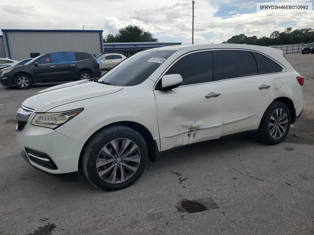 2014 Acura Mdx Technology VIN: 5FRYD3H46EB010992 Lot: 68978294