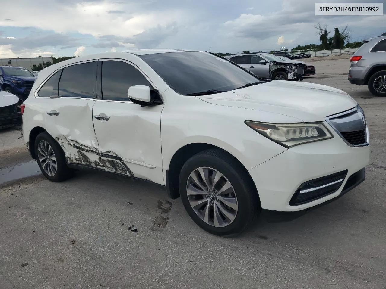 2014 Acura Mdx Technology VIN: 5FRYD3H46EB010992 Lot: 68978294