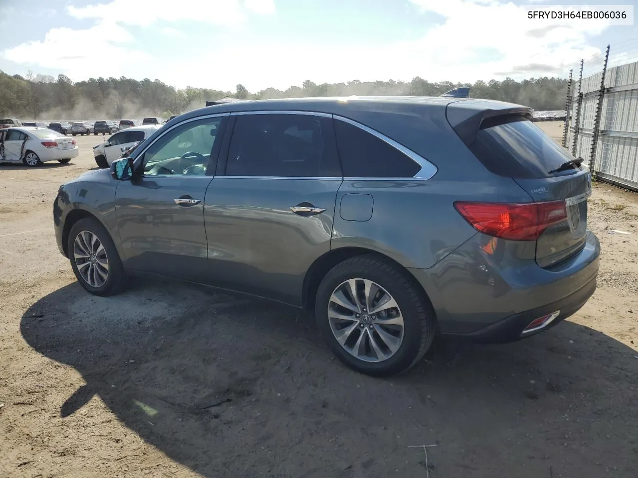 2014 Acura Mdx Technology VIN: 5FRYD3H64EB006036 Lot: 69254274