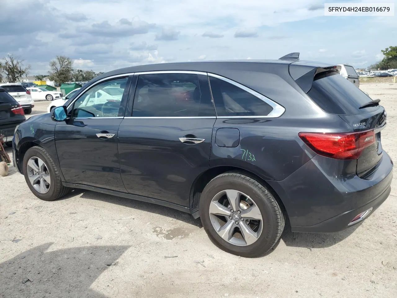 2014 Acura Mdx VIN: 5FRYD4H24EB016679 Lot: 71409314