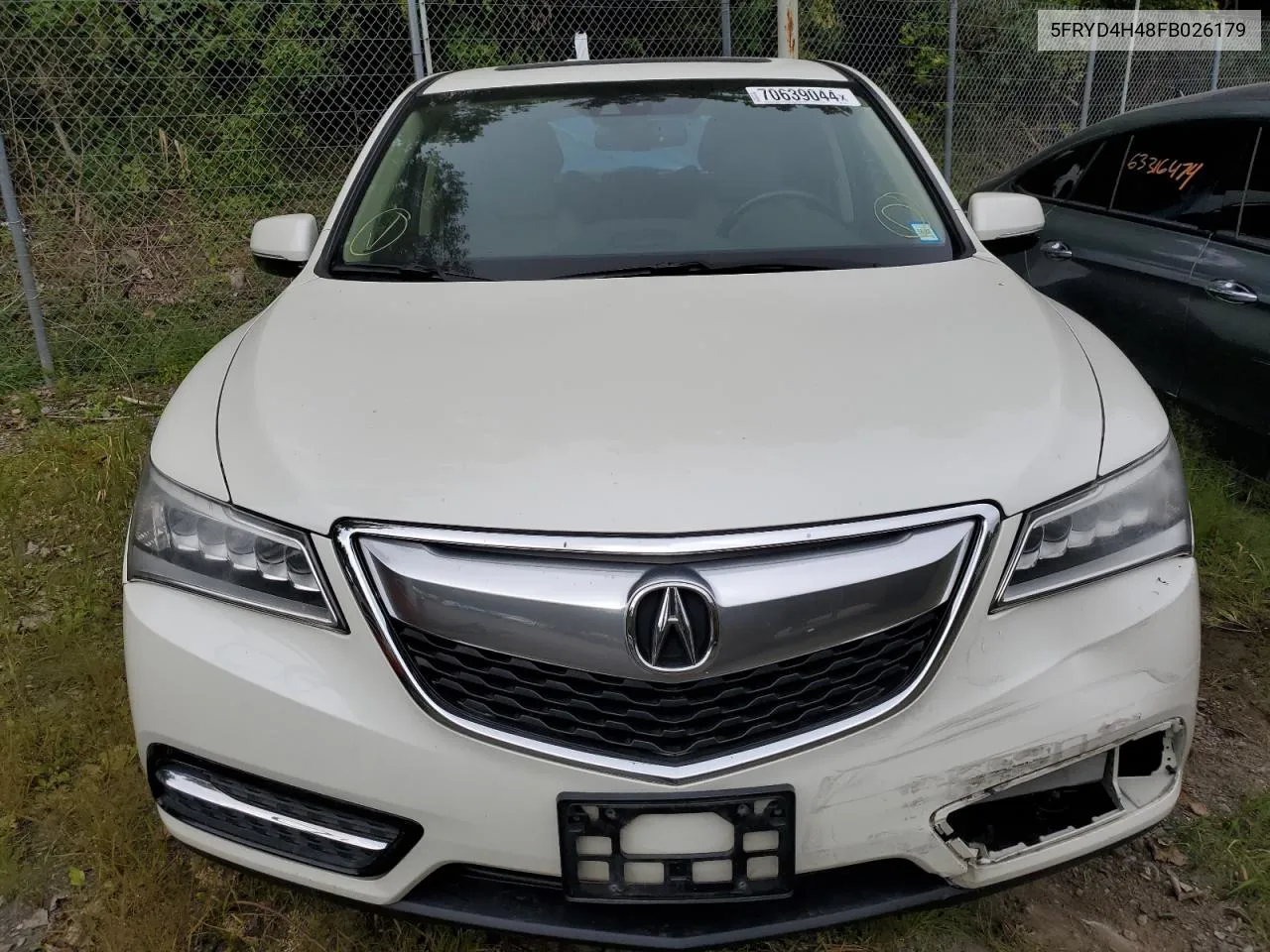 2015 Acura Mdx Technology VIN: 5FRYD4H48FB026179 Lot: 70639044