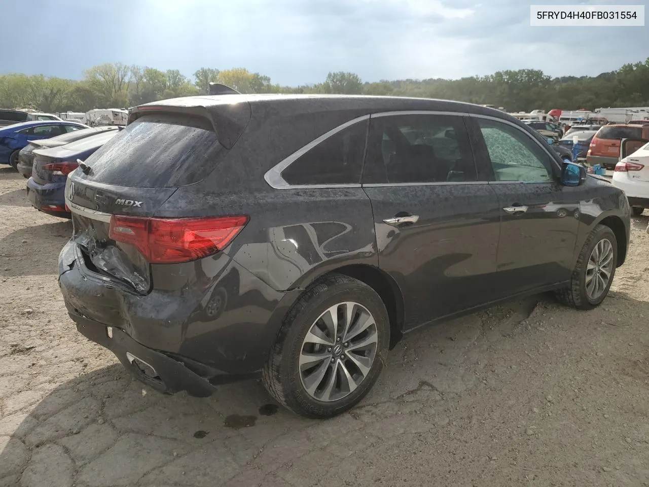 2015 Acura Mdx Technology VIN: 5FRYD4H40FB031554 Lot: 72355174