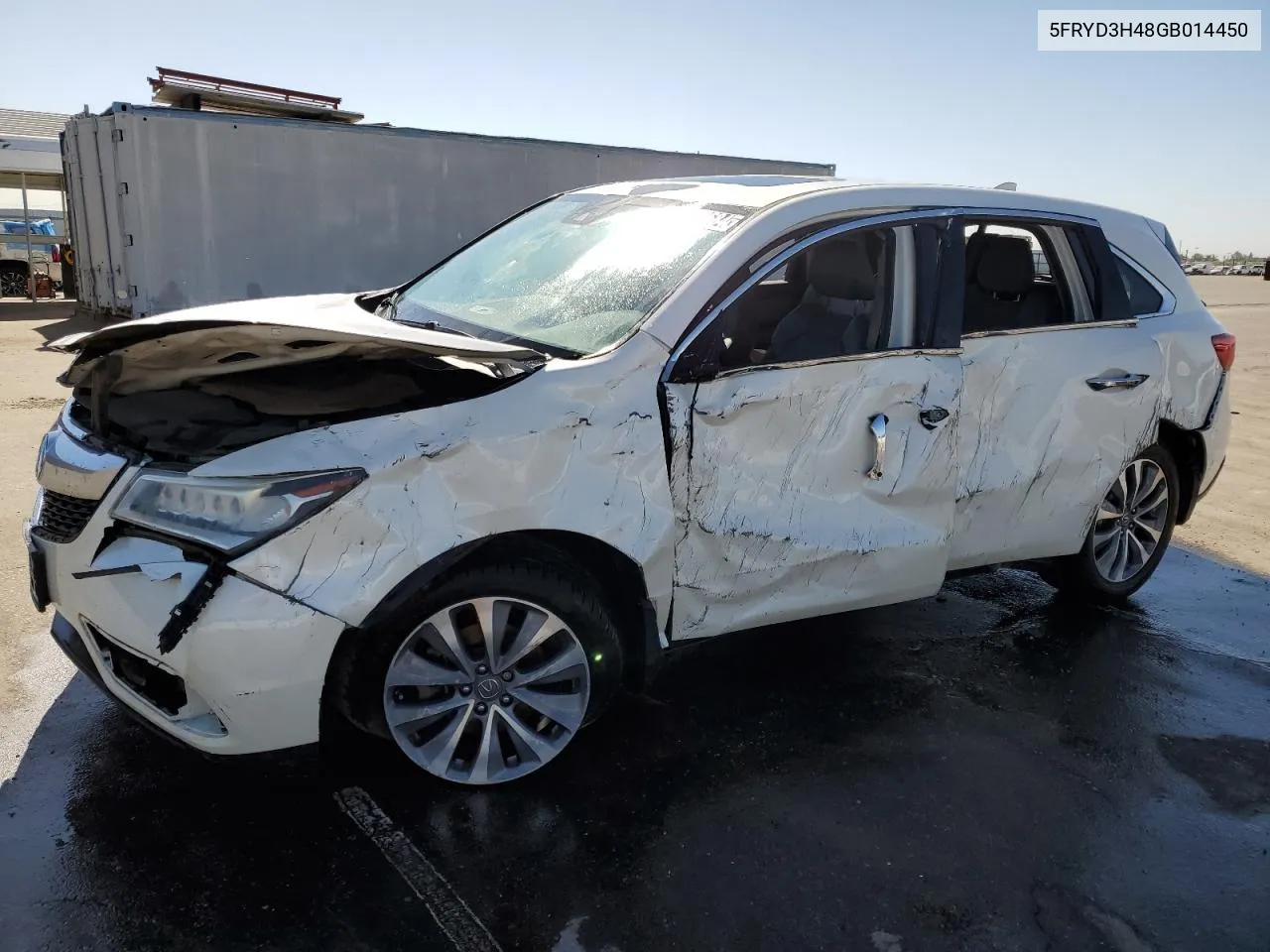 2016 Acura Mdx Technology VIN: 5FRYD3H48GB014450 Lot: 67141684