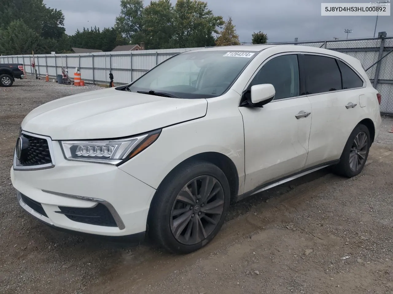 2017 Acura Mdx Technology VIN: 5J8YD4H53HL000892 Lot: 71264374