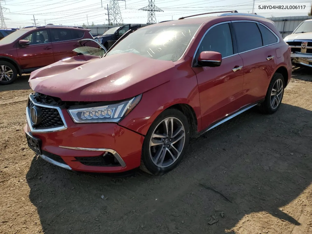 2018 Acura Mdx Advance VIN: 5J8YD4H82JL006117 Lot: 71684274