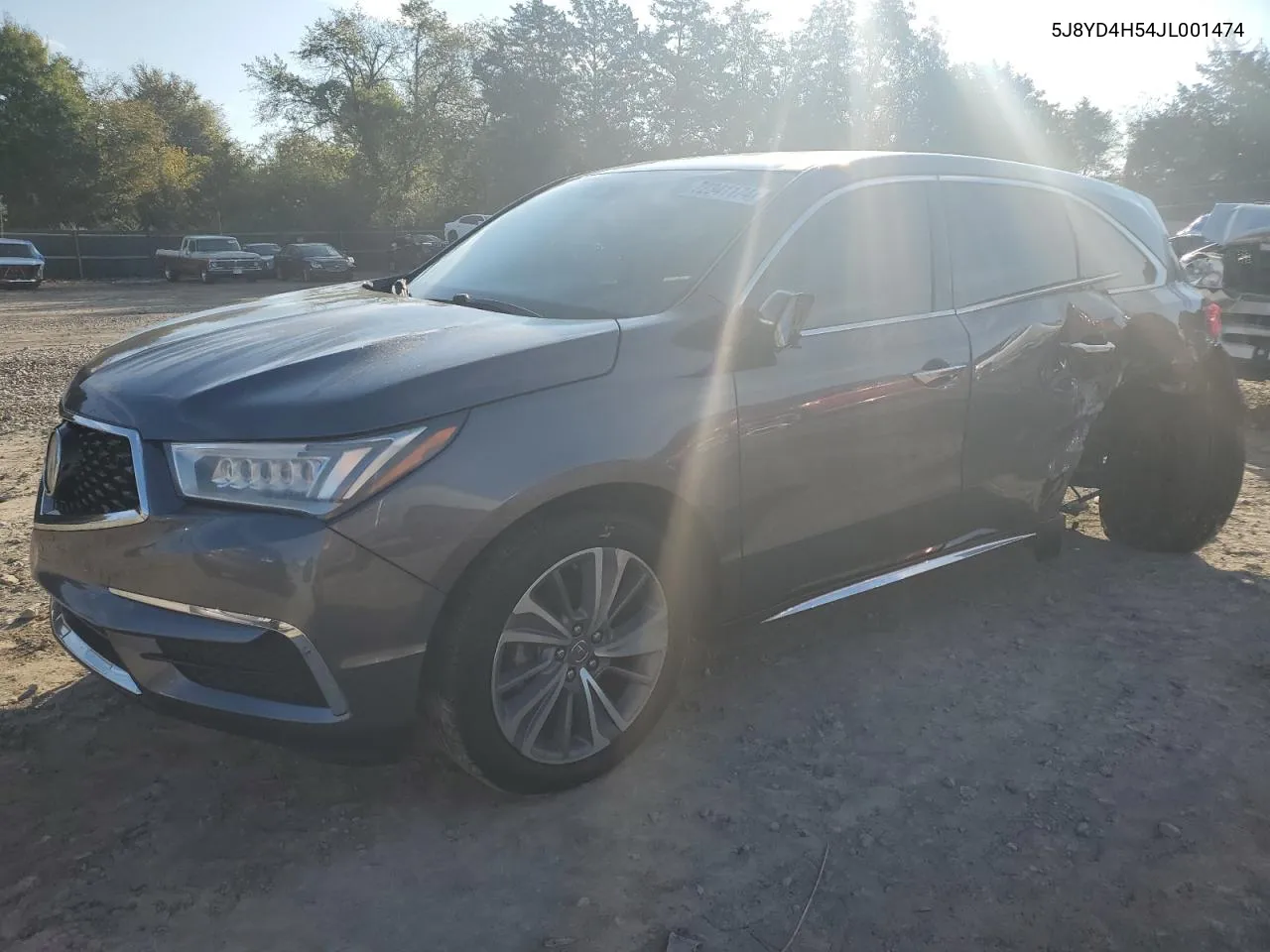 2018 Acura Mdx Technology VIN: 5J8YD4H54JL001474 Lot: 72341174