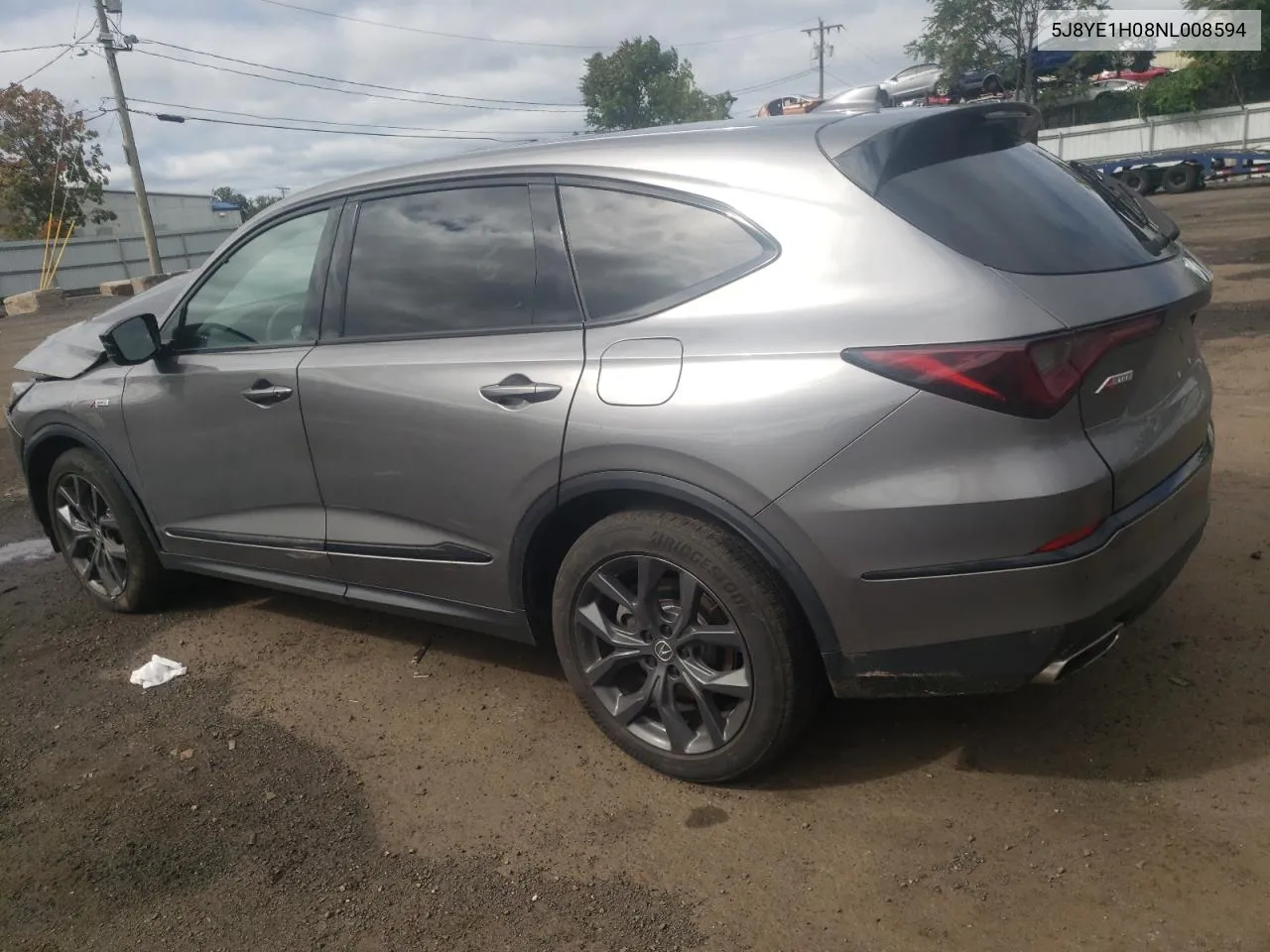 2022 Acura Mdx A-Spec VIN: 5J8YE1H08NL008594 Lot: 68063854