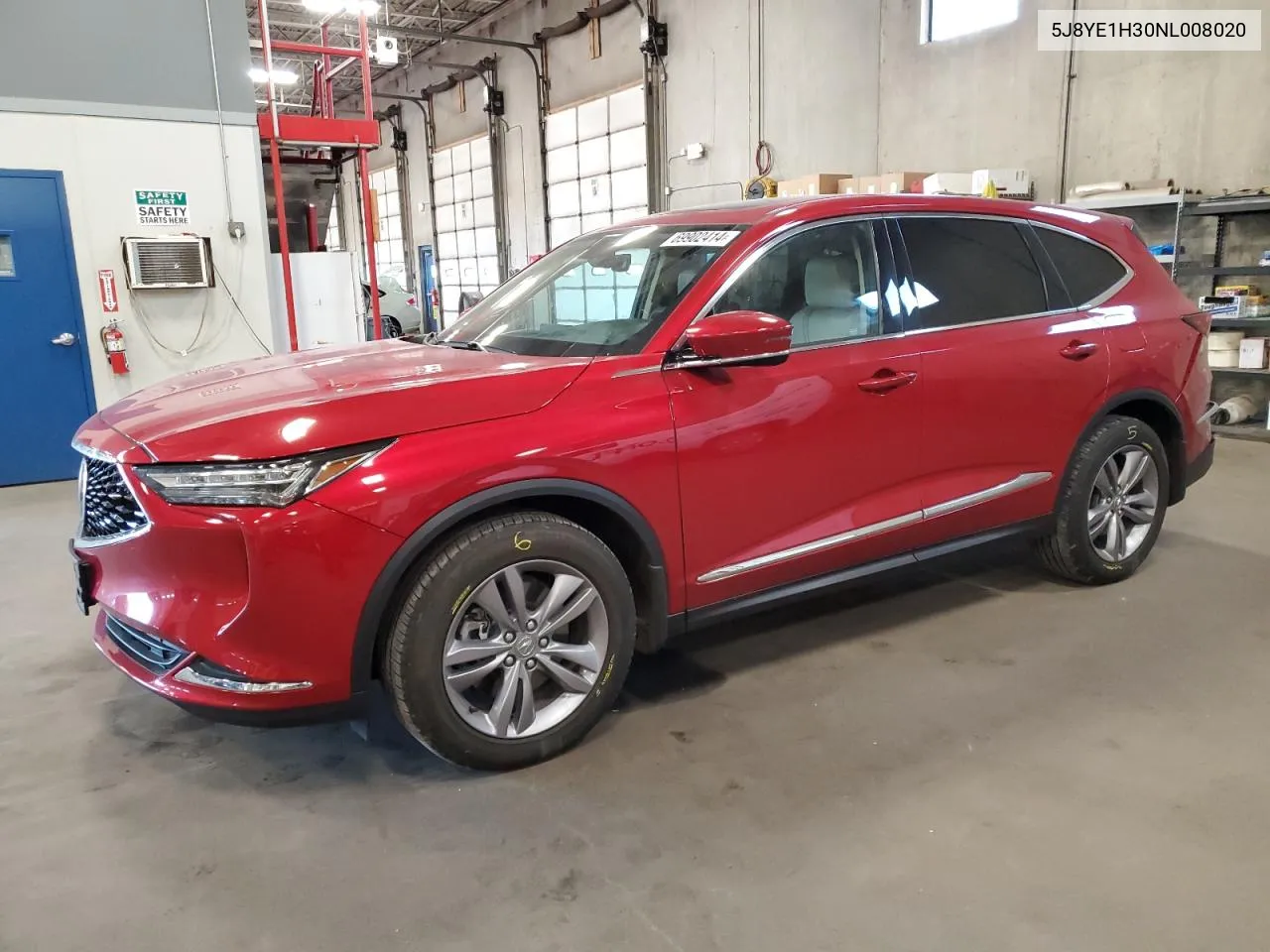 2022 Acura Mdx VIN: 5J8YE1H30NL008020 Lot: 69902414