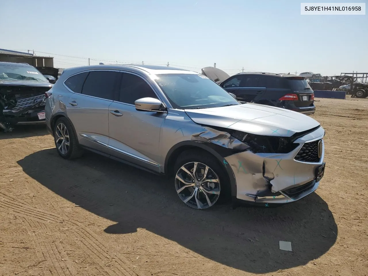 2022 Acura Mdx Technology VIN: 5J8YE1H41NL016958 Lot: 70572844