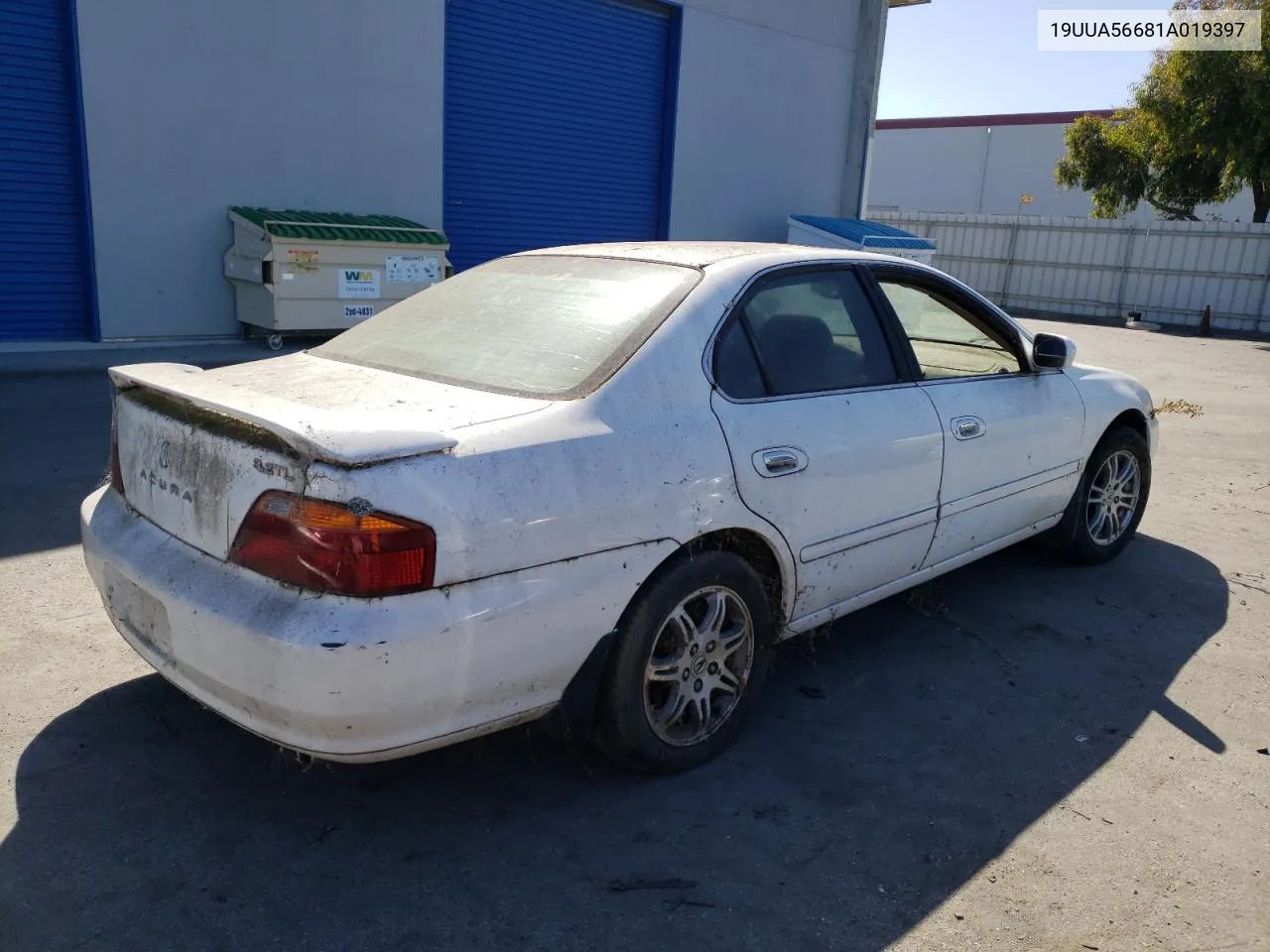 2001 Acura 3.2Tl VIN: 19UUA56681A019397 Lot: 60978234