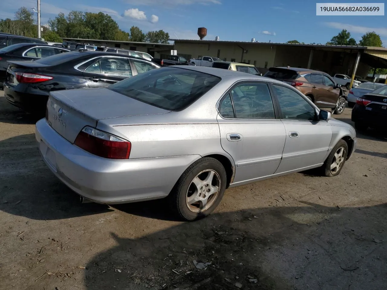 2002 Acura 3.2Tl VIN: 19UUA56682A036699 Lot: 70197634