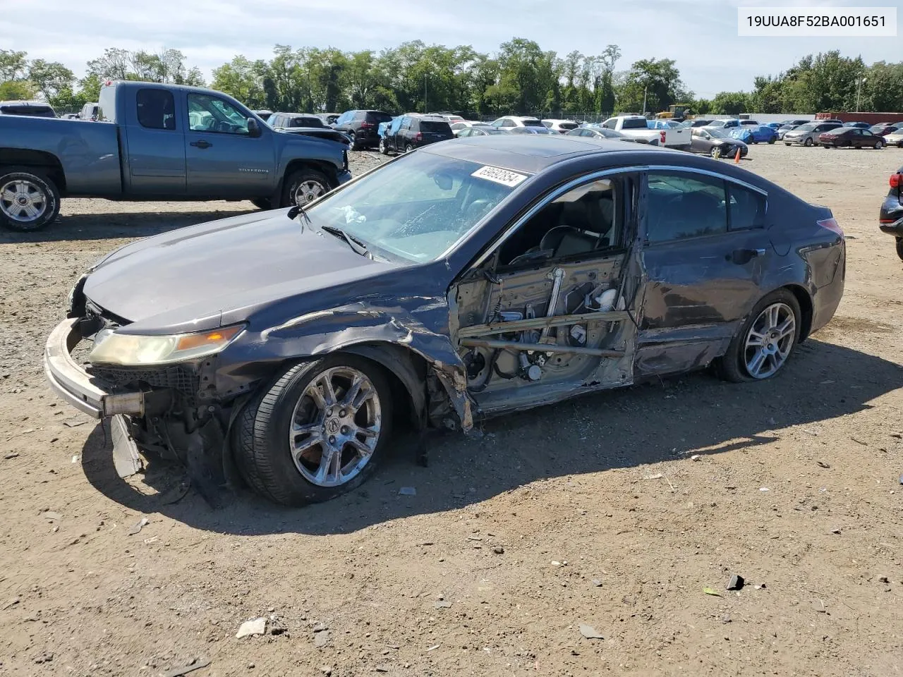 2011 Acura Tl VIN: 19UUA8F52BA001651 Lot: 69692854