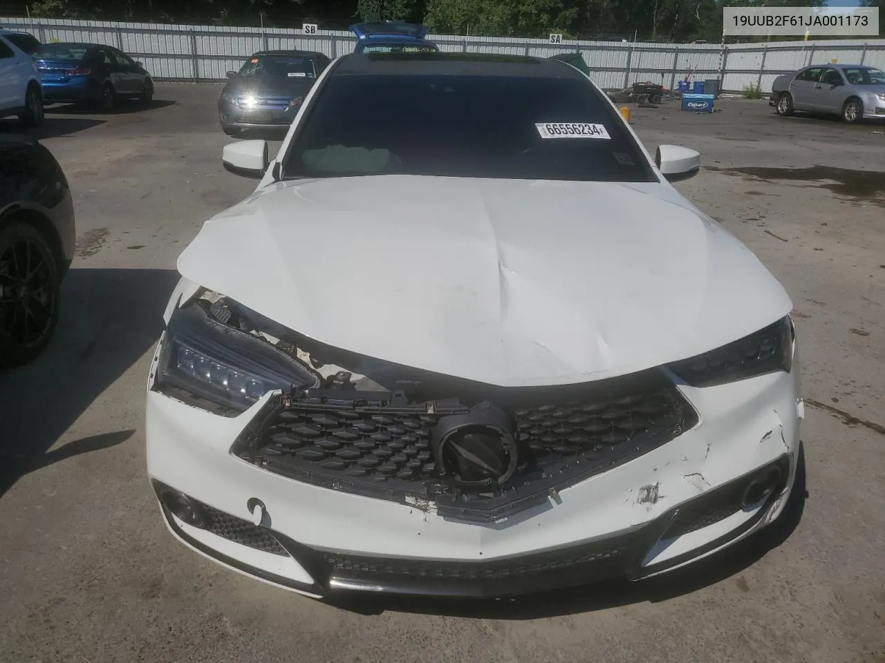 2018 Acura Tlx Tech+A VIN: 19UUB2F61JA001173 Lot: 66556234