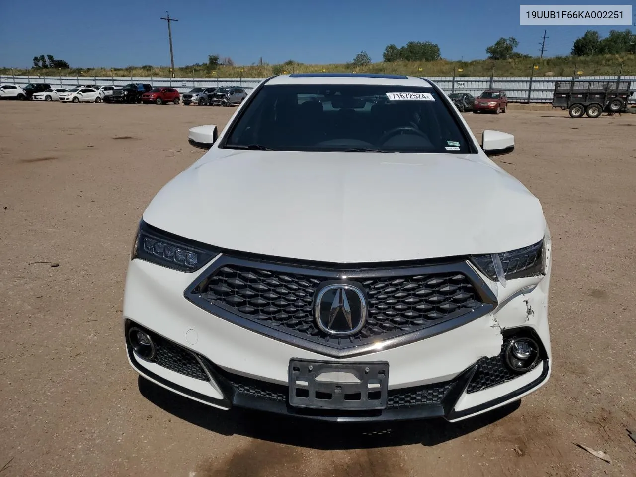 2019 Acura Tlx Technology VIN: 19UUB1F66KA002251 Lot: 71672524