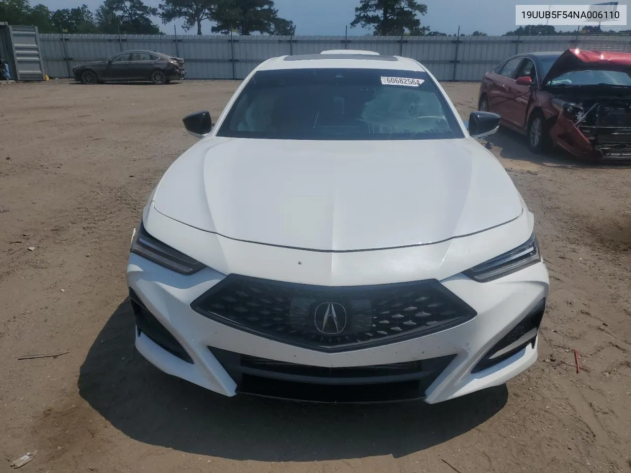 2022 Acura Tlx Tech A VIN: 19UUB5F54NA006110 Lot: 60682564