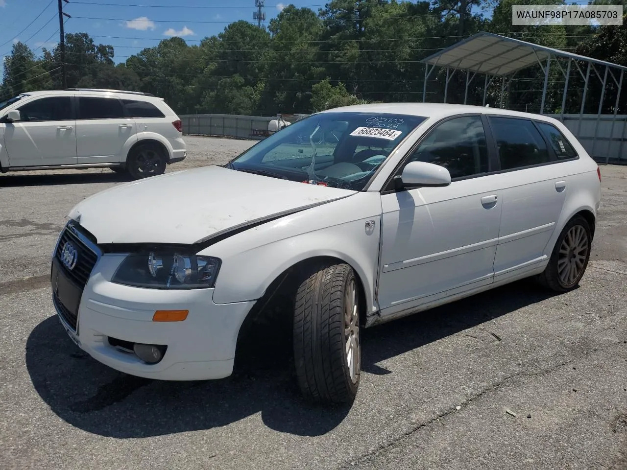 2007 Audi A3 2.0 Premium VIN: WAUNF98P17A085703 Lot: 66823464