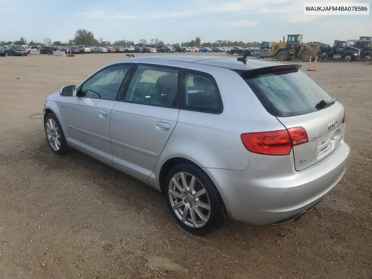 2011 Audi A3 Premium Plus VIN: WAUKJAFM4BA078586 Lot: 71259534