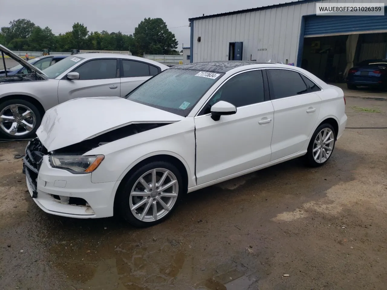 2016 Audi A3 Premium Plus VIN: WAUE8GFF2G1026359 Lot: 71773634