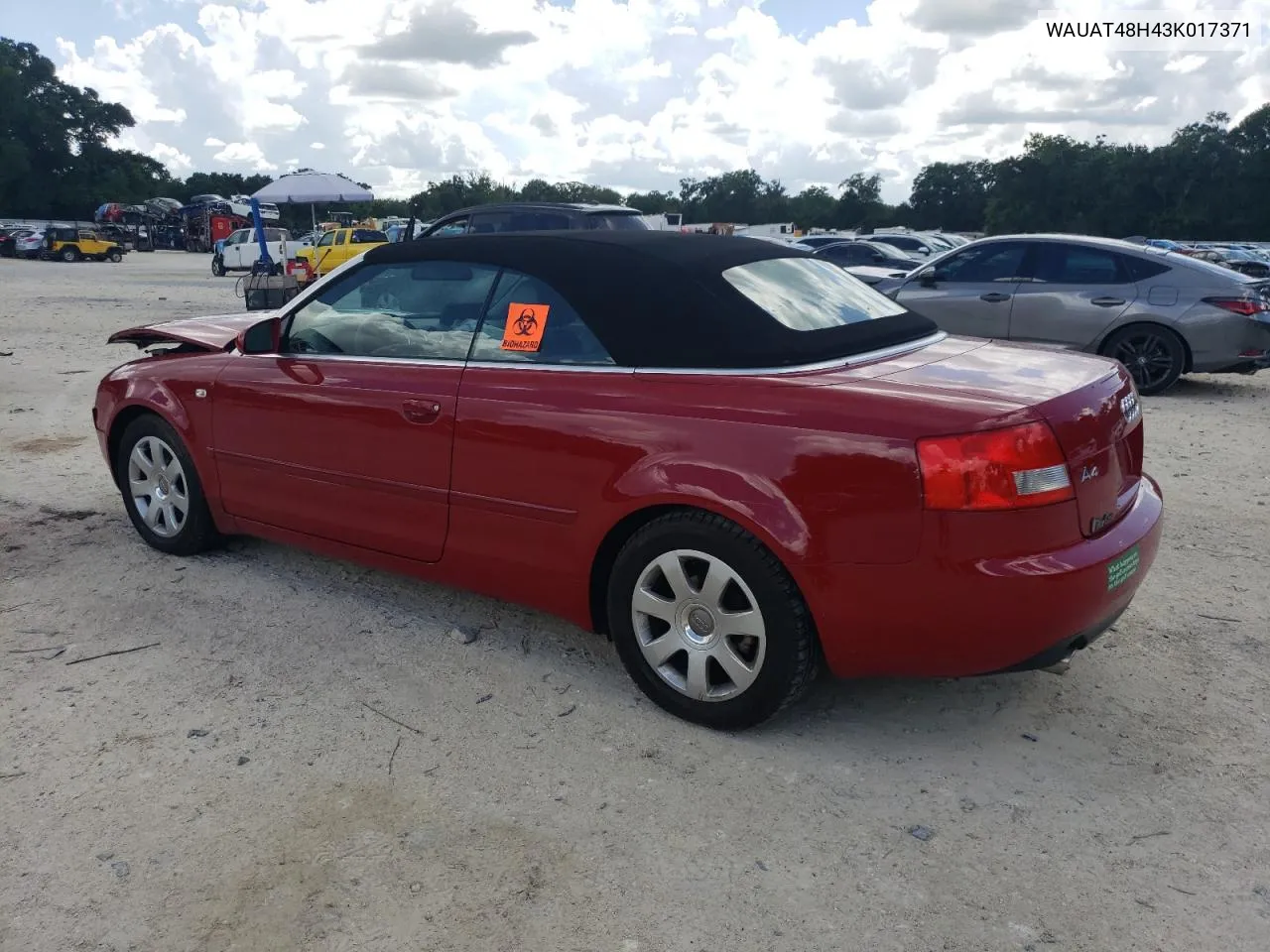 2003 Audi A4 3.0 Cabriolet VIN: WAUAT48H43K017371 Lot: 69662274