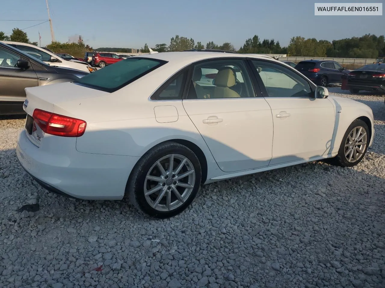 2014 Audi A4 Premium Plus VIN: WAUFFAFL6EN016551 Lot: 70058374