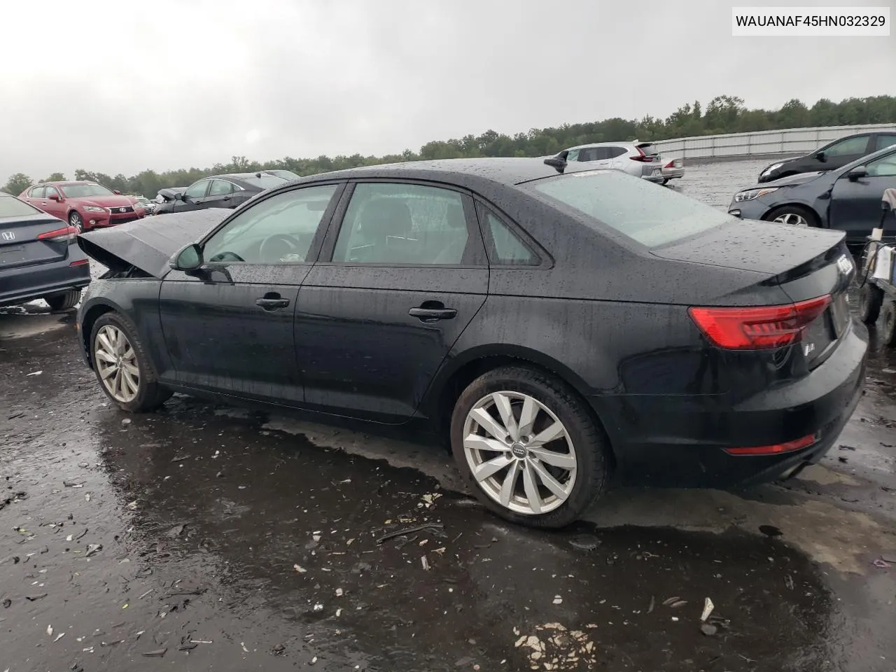 2017 Audi A4 Premium VIN: WAUANAF45HN032329 Lot: 71601614