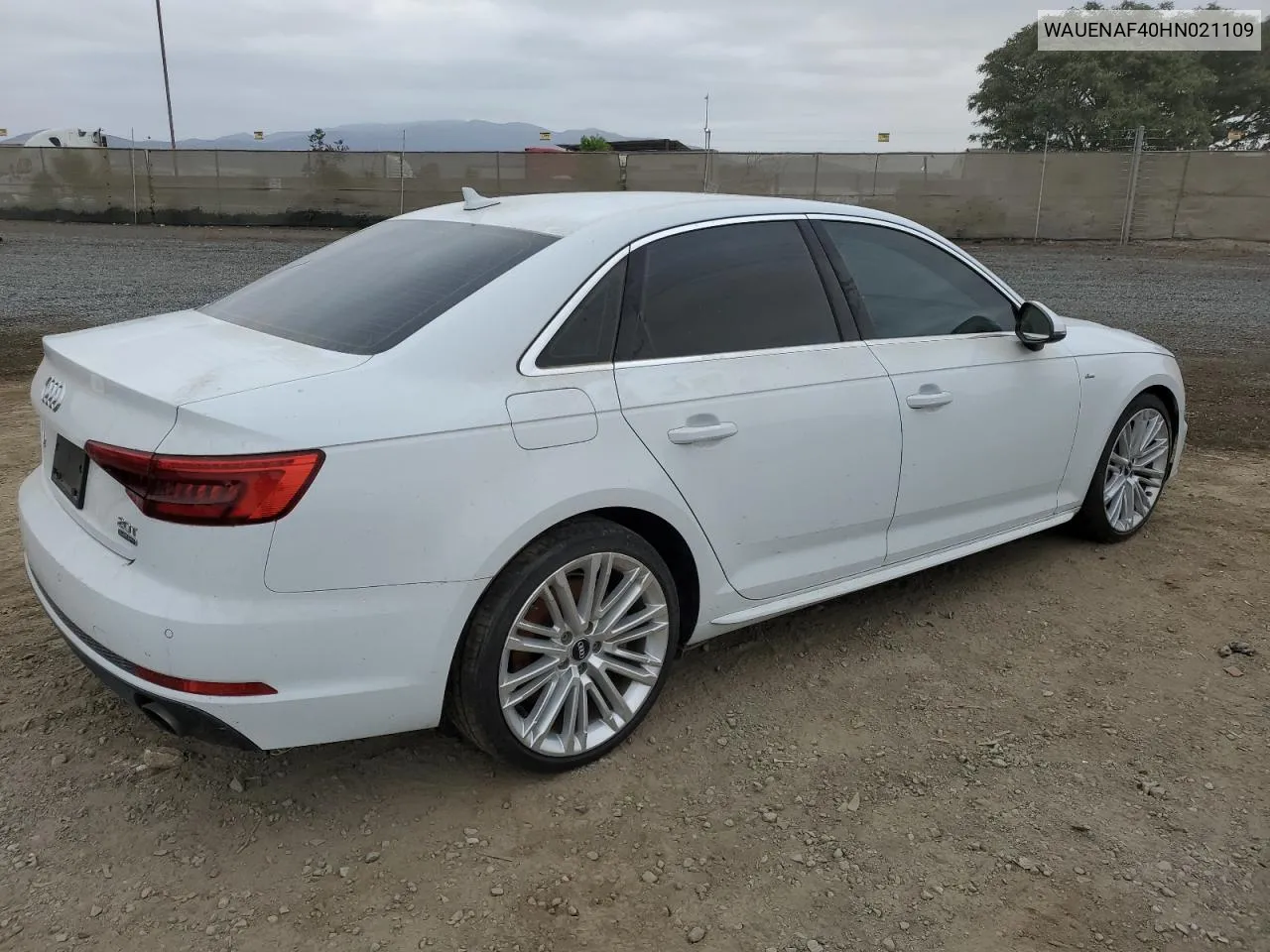 WAUENAF40HN021109 2017 Audi A4 Premium Plus