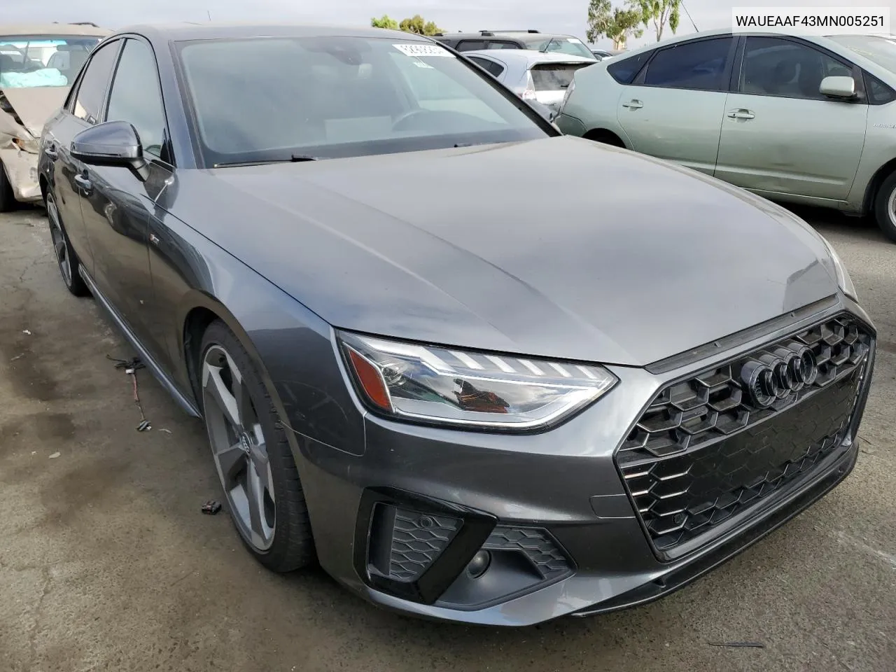 2021 Audi A4 Premium Plus 45 VIN: WAUEAAF43MN005251 Lot: 62908234