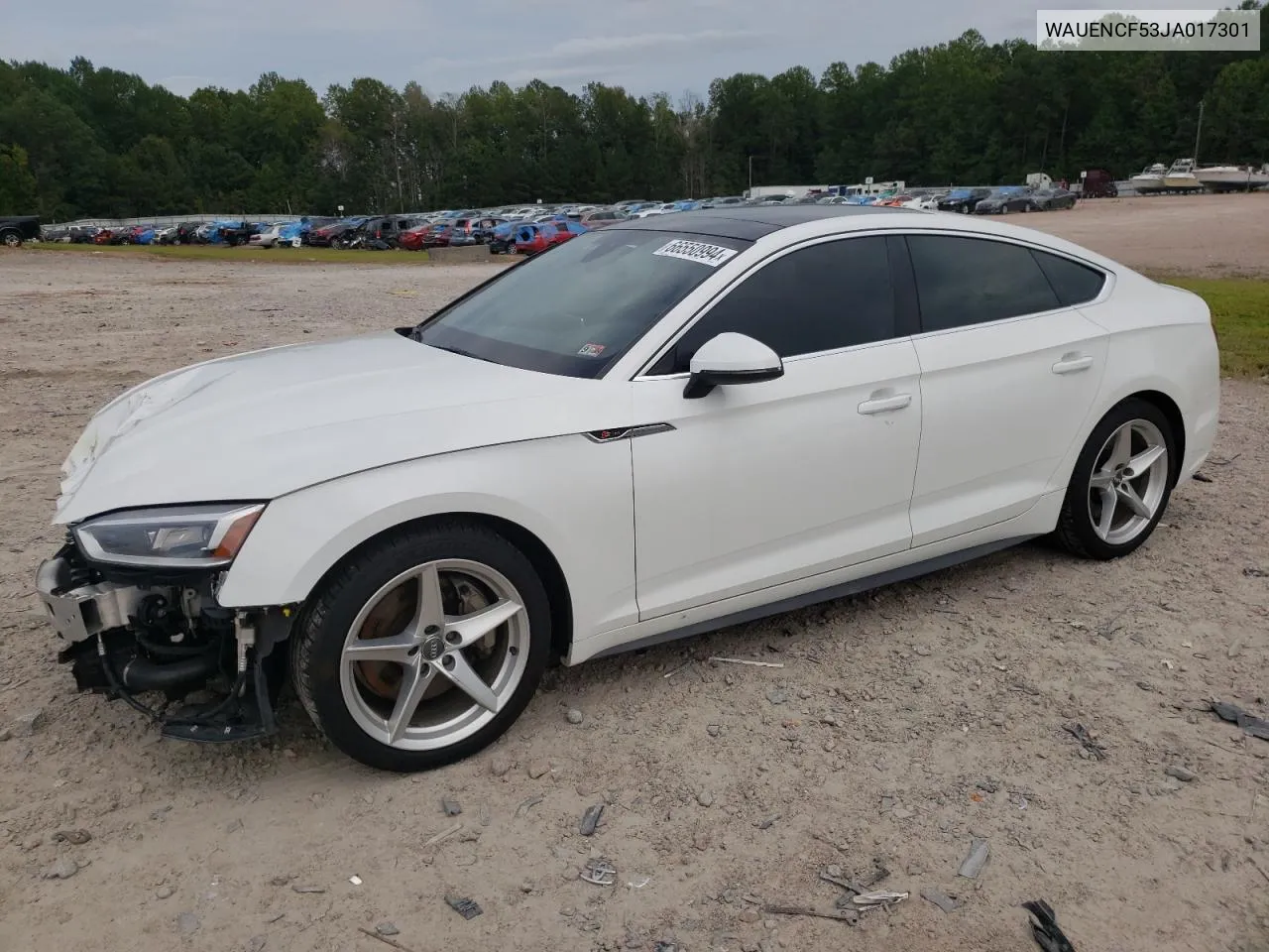 WAUENCF53JA017301 2018 Audi A5 Premium Plus S-Line