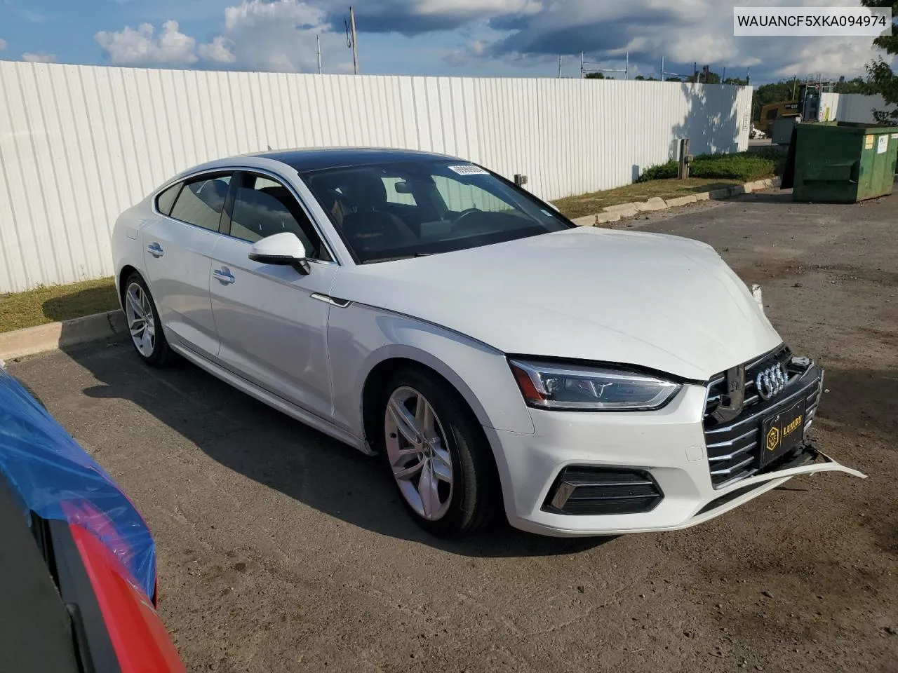 2019 Audi A5 Premium VIN: WAUANCF5XKA094974 Lot: 69969004