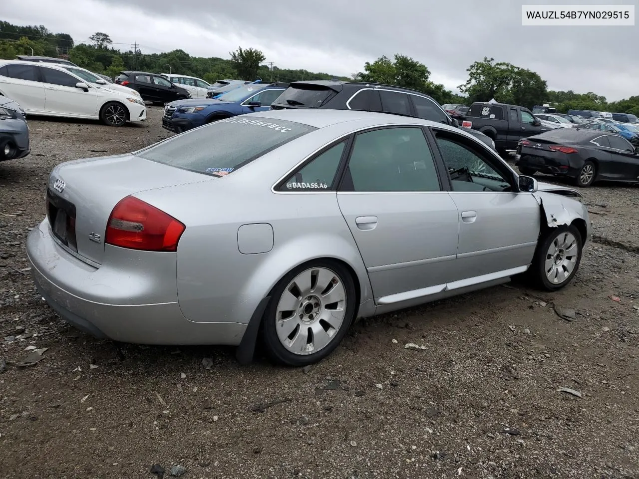 2000 Audi A6 4.2 Quattro VIN: WAUZL54B7YN029515 Lot: 66362134