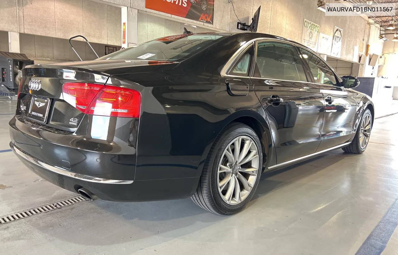 2011 Audi A8 L Quattro VIN: WAURVAFD1BN011567 Lot: 71662194