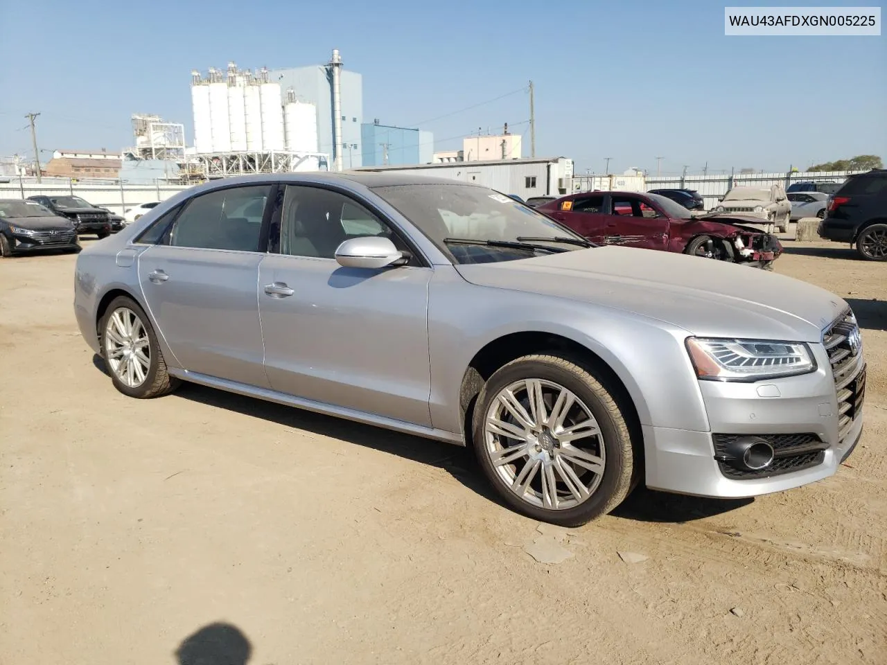 2016 Audi A8 L Quattro VIN: WAU43AFDXGN005225 Lot: 71632514