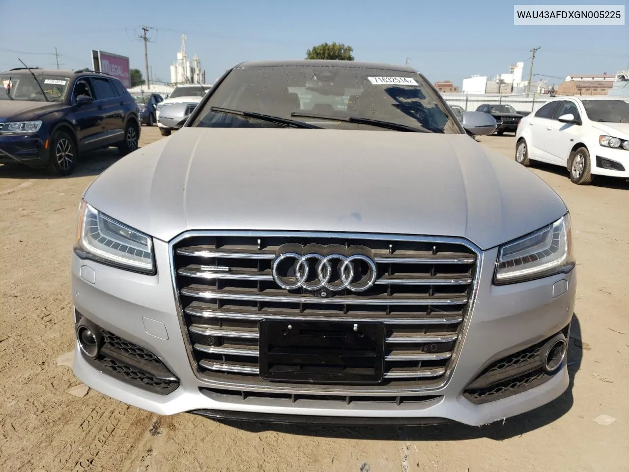 2016 Audi A8 L Quattro VIN: WAU43AFDXGN005225 Lot: 71632514