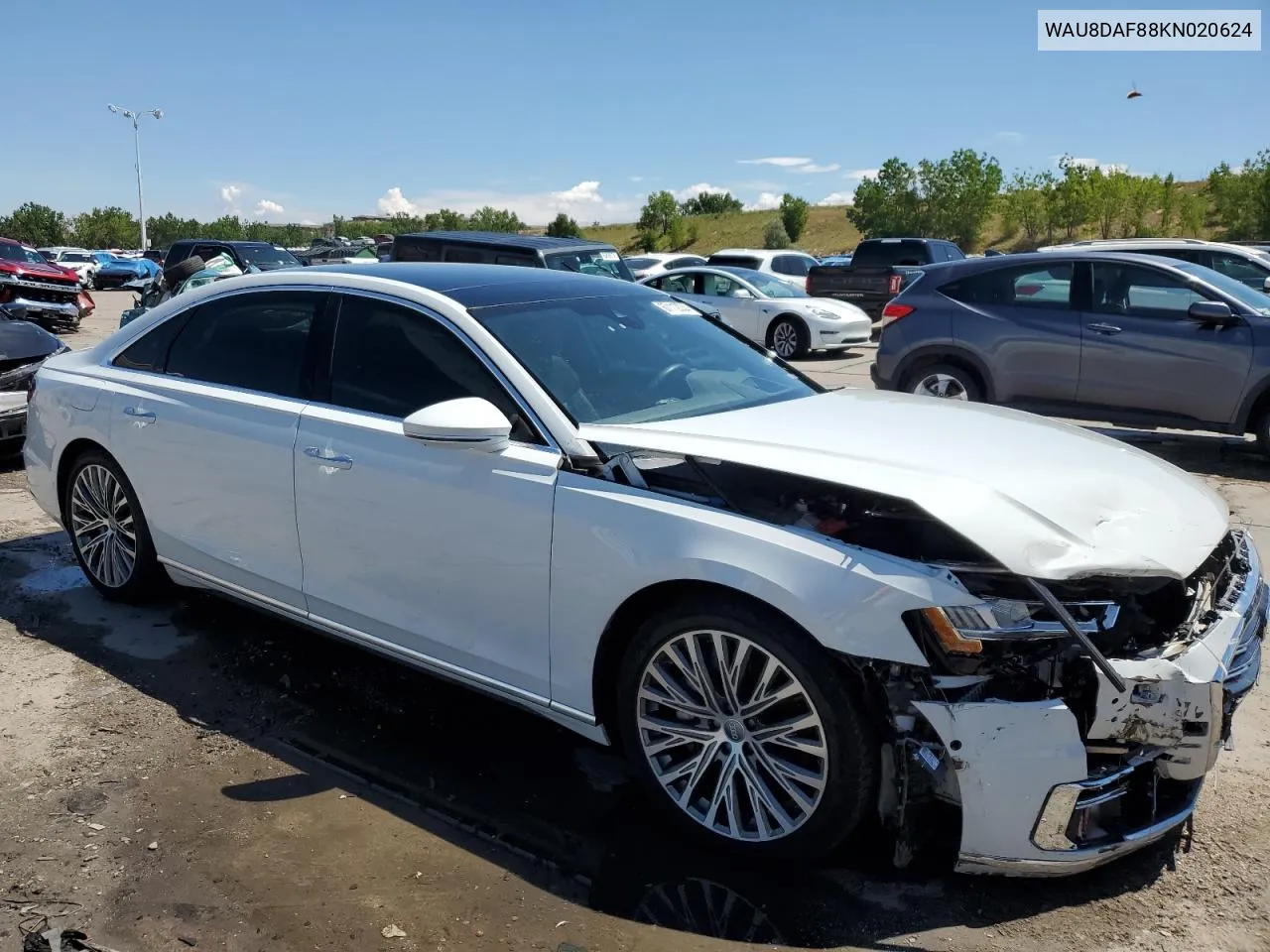 2019 Audi A8 L VIN: WAU8DAF88KN020624 Lot: 67112334