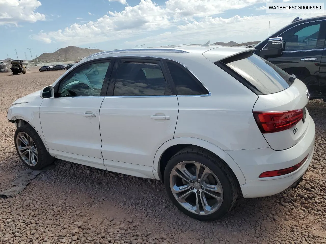 2016 Audi Q3 Premium Plus VIN: WA1BFCFS0GR006950 Lot: 68182844