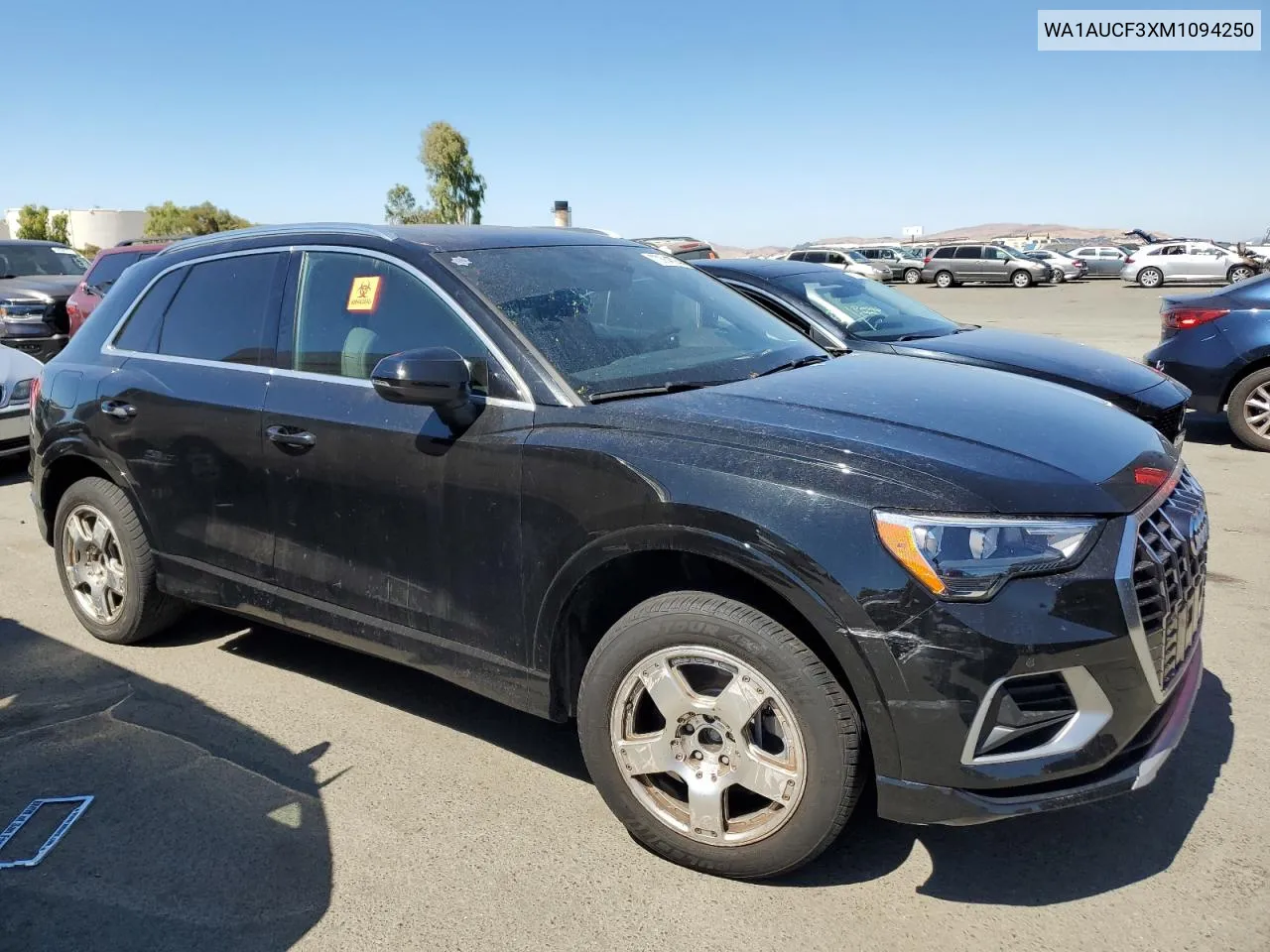 2021 Audi Q3 Premium 40 VIN: WA1AUCF3XM1094250 Lot: 70864384