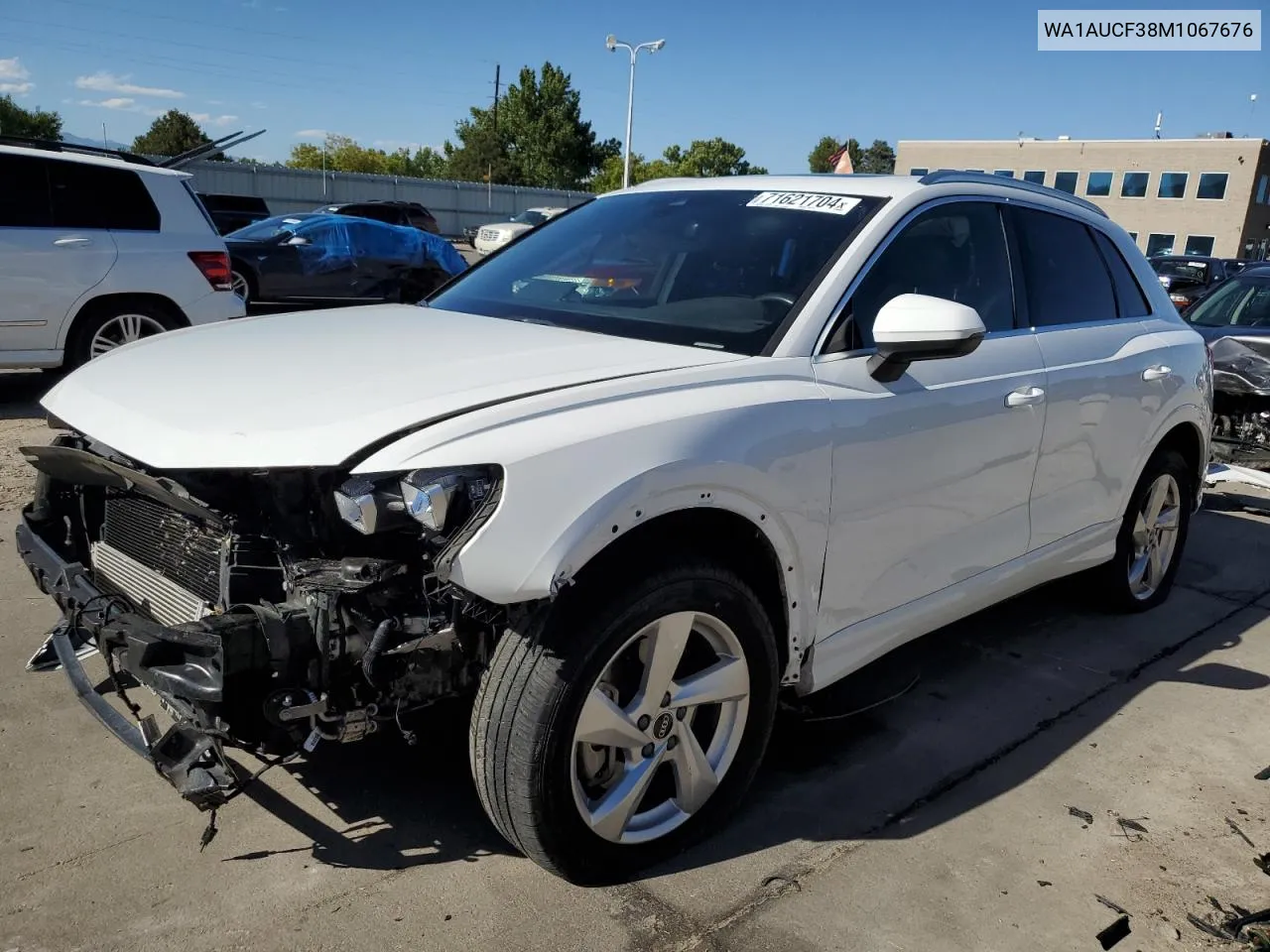 2021 Audi Q3 Premium 40 VIN: WA1AUCF38M1067676 Lot: 71621704