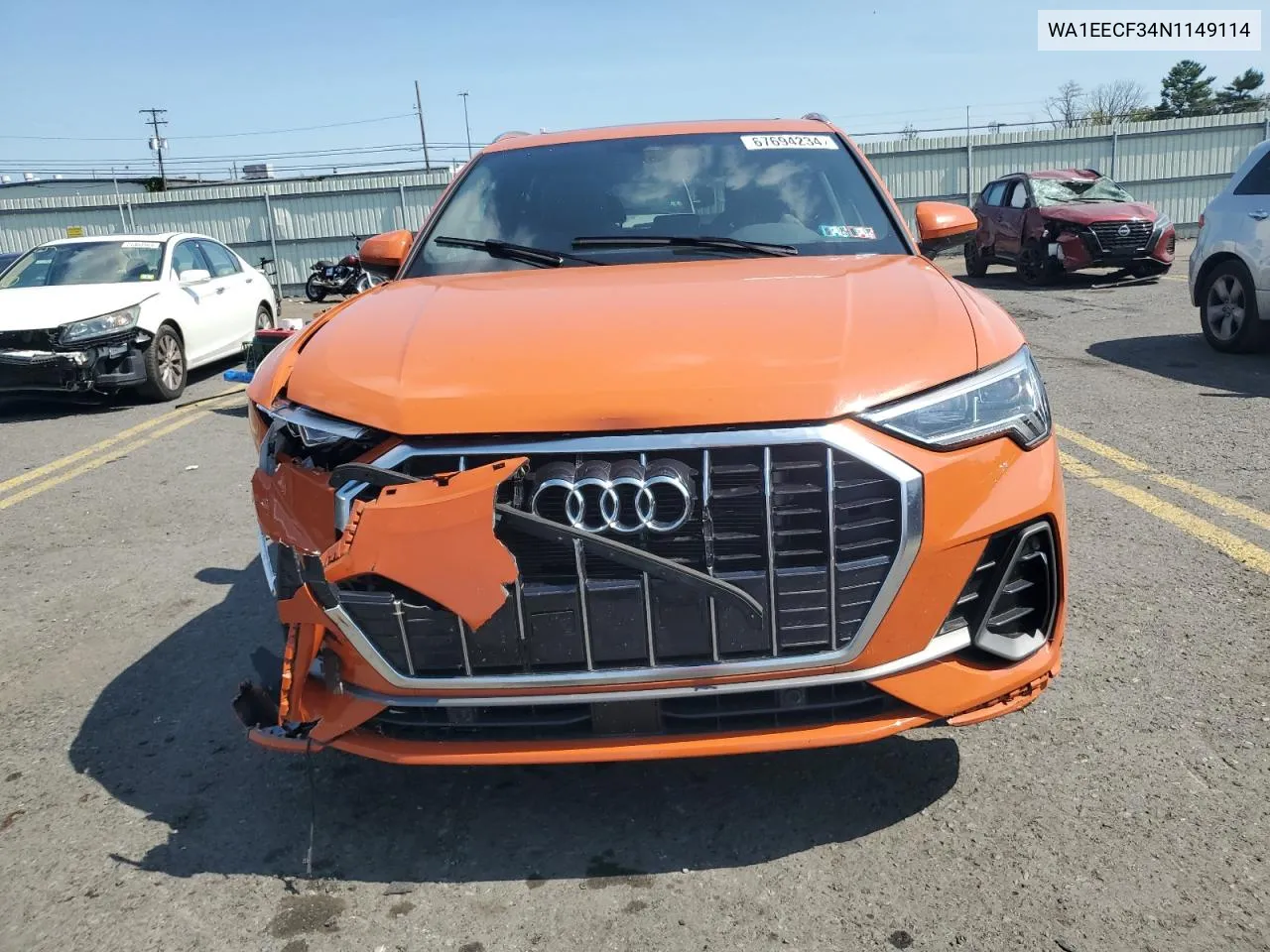 2022 Audi Q3 Premium Plus S Line 45 VIN: WA1EECF34N1149114 Lot: 67694234