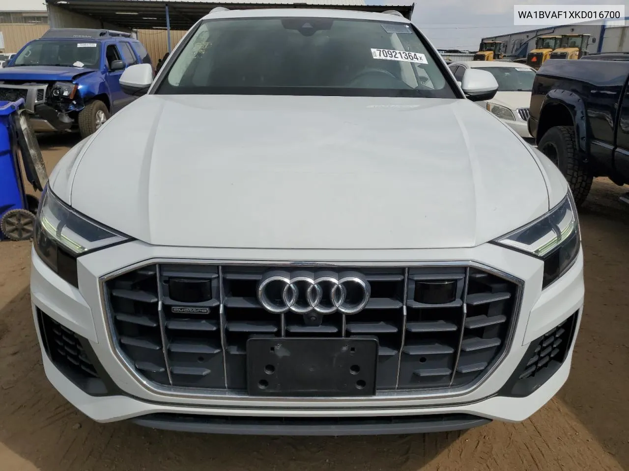 2019 Audi Q8 Premium Plus VIN: WA1BVAF1XKD016700 Lot: 70921364