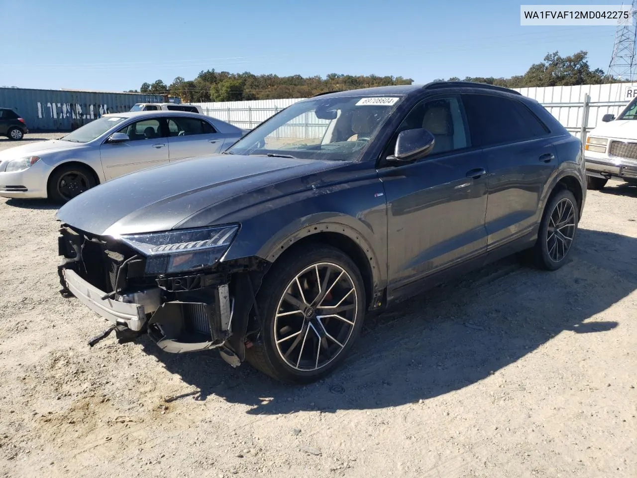 2021 Audi Q8 Prestige S-Line VIN: WA1FVAF12MD042275 Lot: 69708604