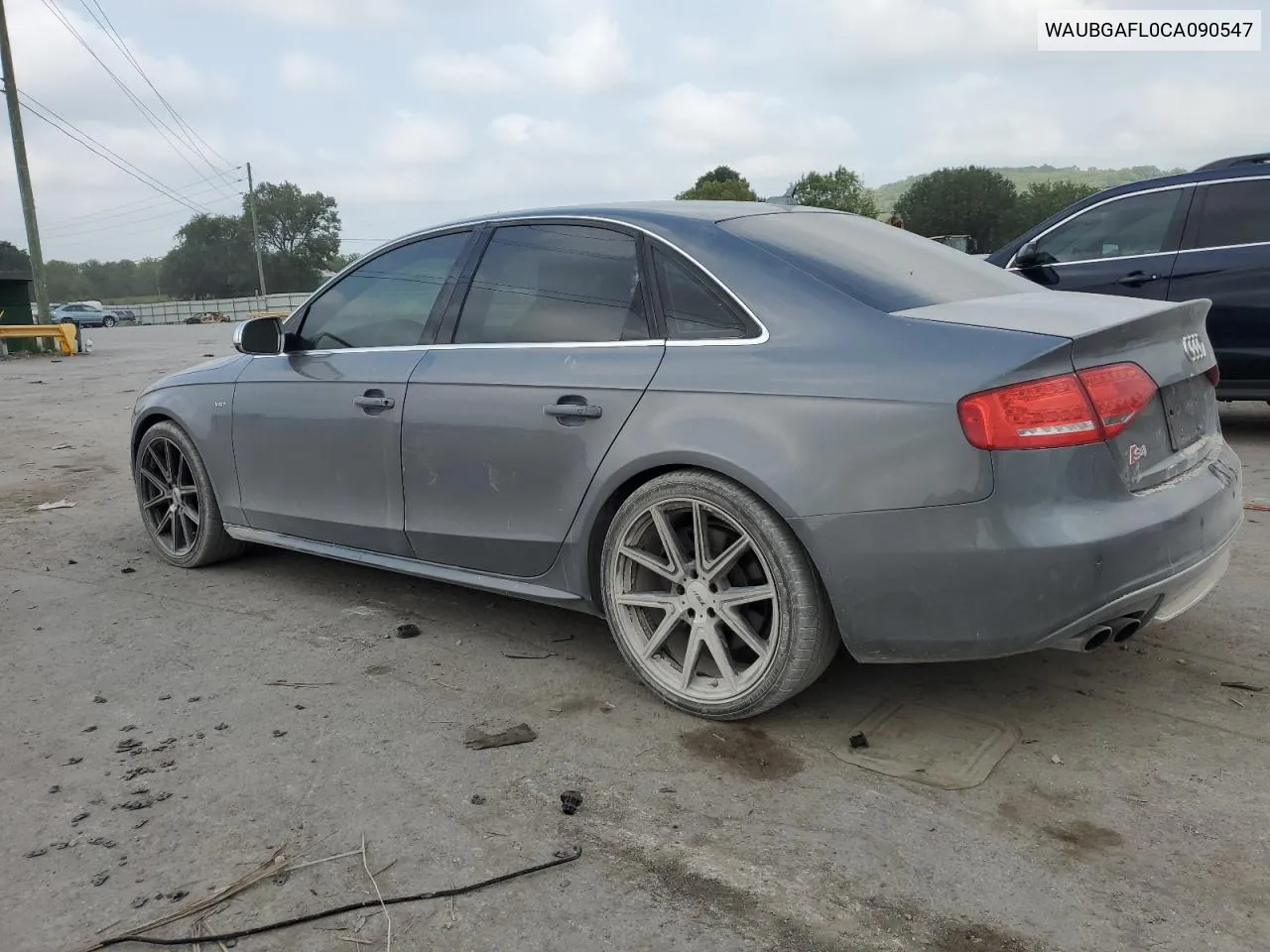 WAUBGAFL0CA090547 2012 Audi S4 Premium Plus