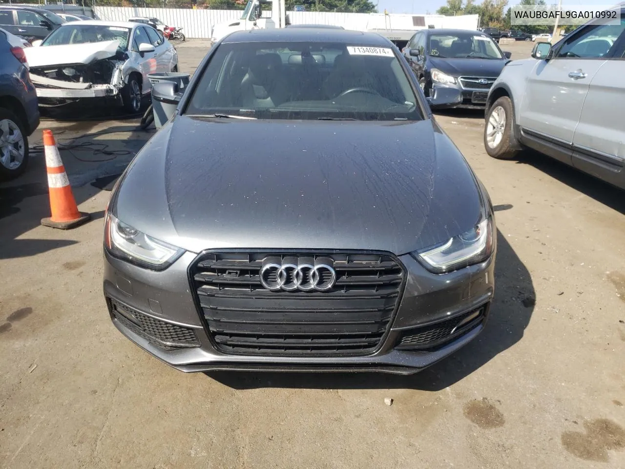 2016 Audi S4 Premium Plus VIN: WAUBGAFL9GA010992 Lot: 71340874